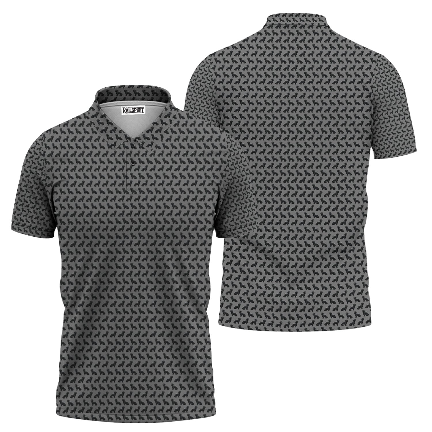 Blisscorners Funny Dog Mechanic Shirt, Dachshund and Wrench Pattern Printed Shirt Presents For Mechanics
