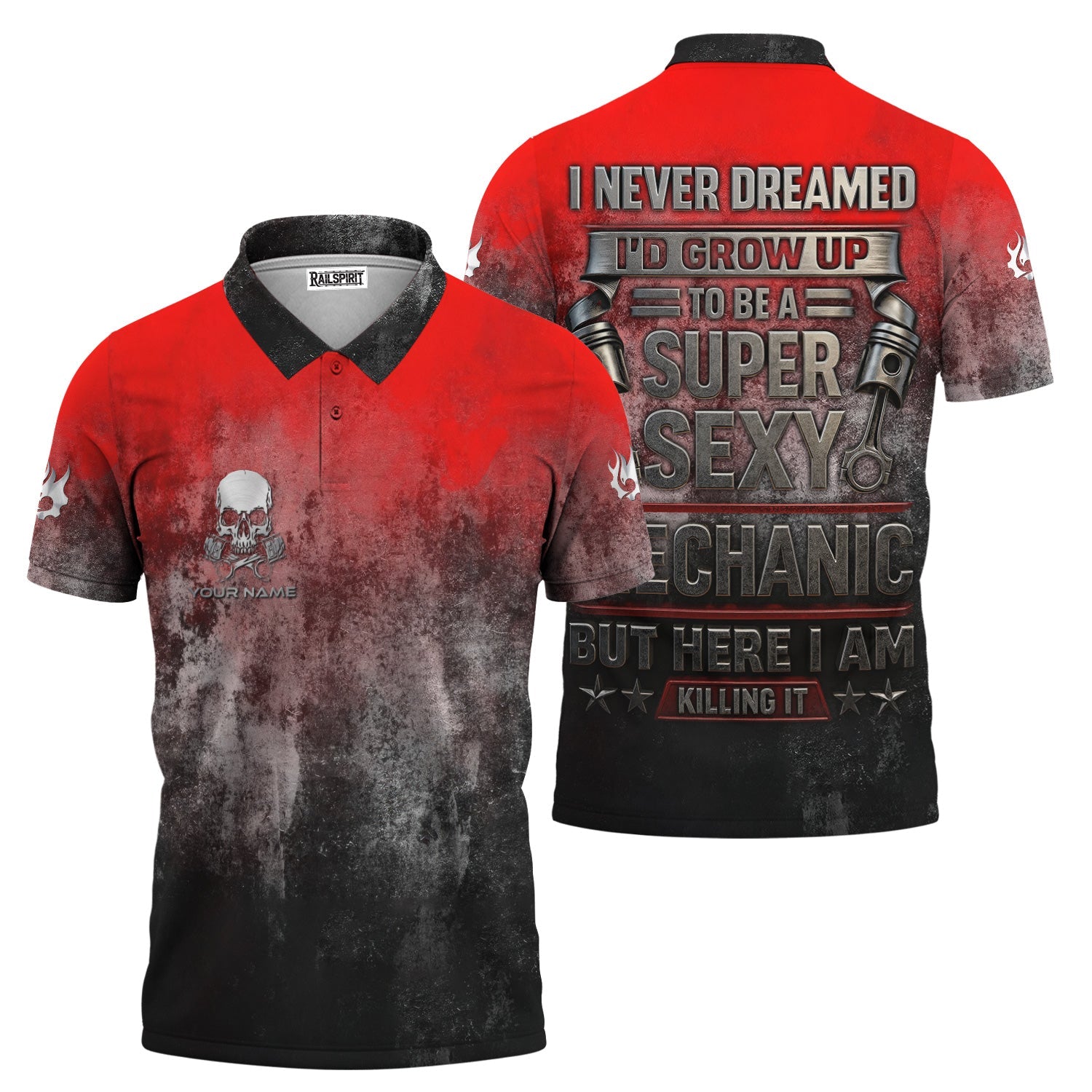 Blisscorners Custom Name Mechanic Shirt I Never Dreamed I'd Grow Up To Be A Super Sexy Mechanic T Shirt