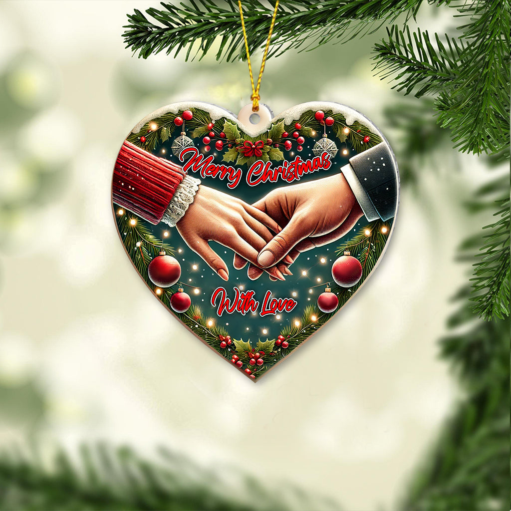 Blisscorners Custom Name Christmas With Love Ornament, Home Decor Christmas Gift2D Flat LM2111