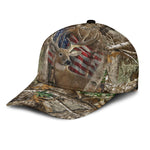 Blisscorners Deer Hunting America Flag Classic Cap