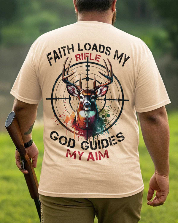 Blisscorners Faith Loads My Rifle Shirt, Peronalized Hunting 3D Shirt - Beige
