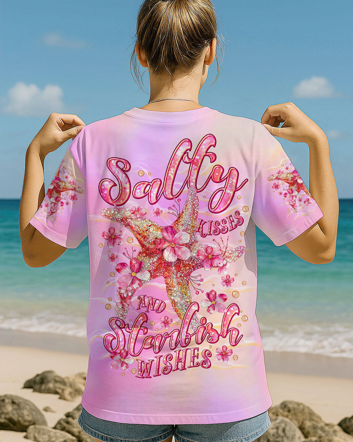 BLISSCORNERS SALTY KISSES AND STARFISH WISHES ALL OVER PRINT
