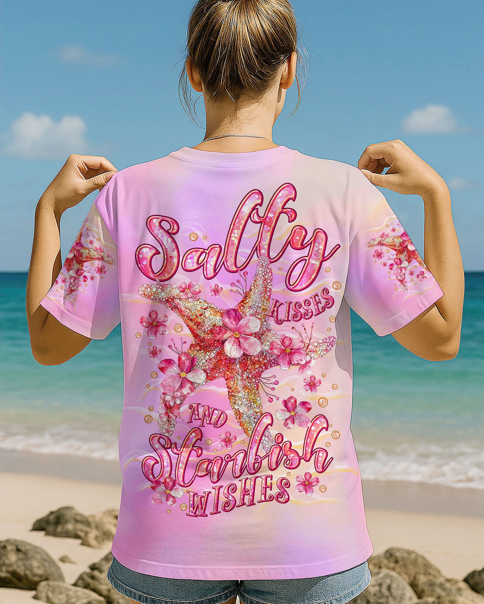 BLISSCORNERS SALTY KISSES AND STARFISH WISHES ALL OVER PRINT