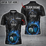 Blisscorners Billiards Viking 8-Ball Pool Multicolor Customized Name, Team Name 3D Shirt