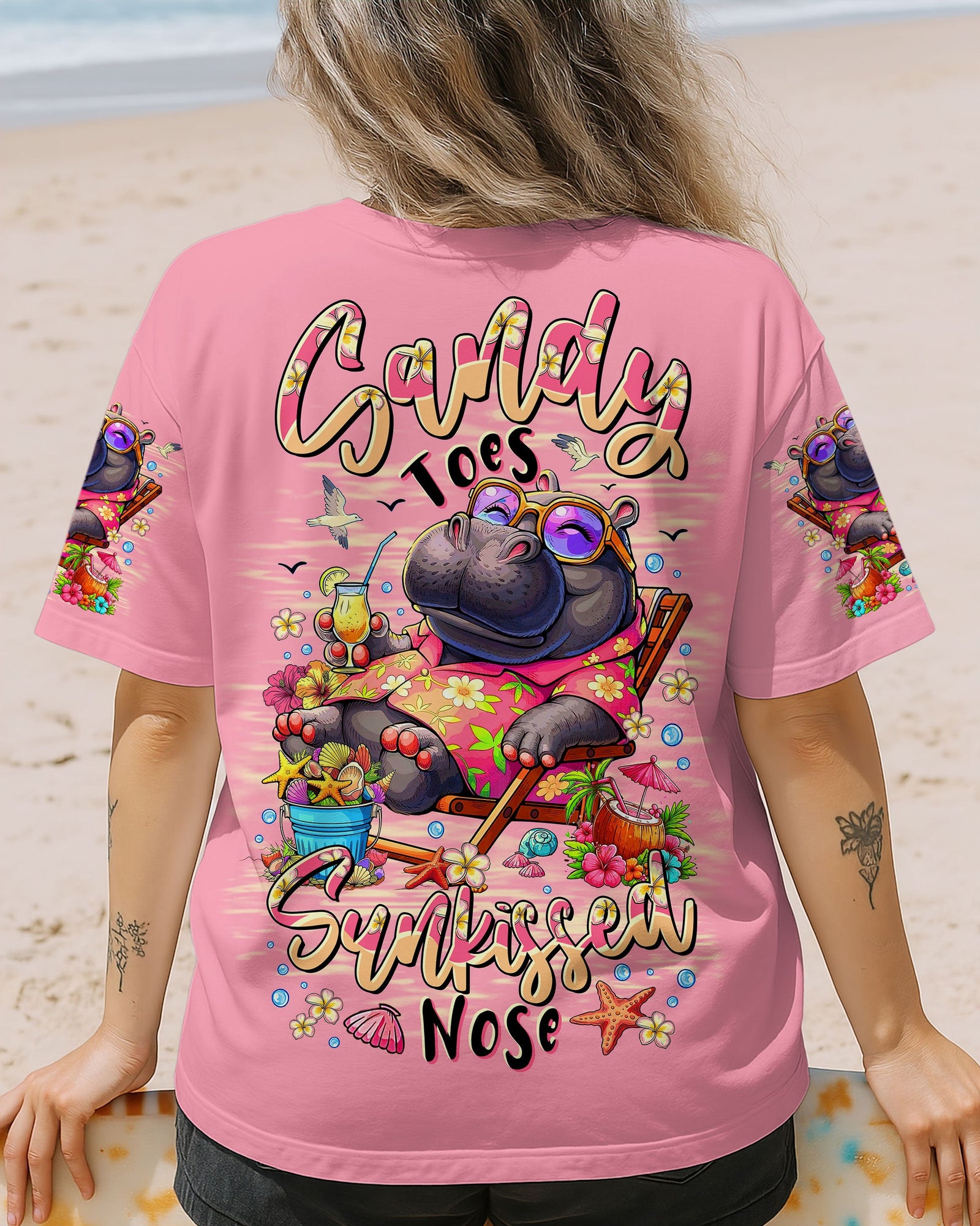 BLISSCORNERS SANDY TOES SUNKISSED NOSE HIPPO ALL OVER PRINT