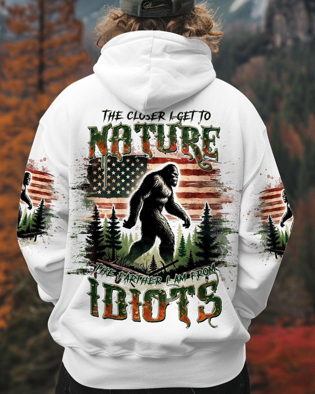 BLISSCORNERS THE CLOSER I GET TO NATURE BIGFOOT ALL OVER PRINT