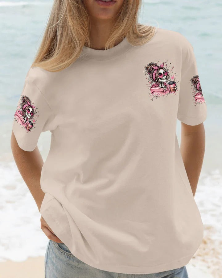 BLISSCORNERS NAH I'M GOOD MESSY BUN SKULL TIE DYE ALL OVER PRINT 2