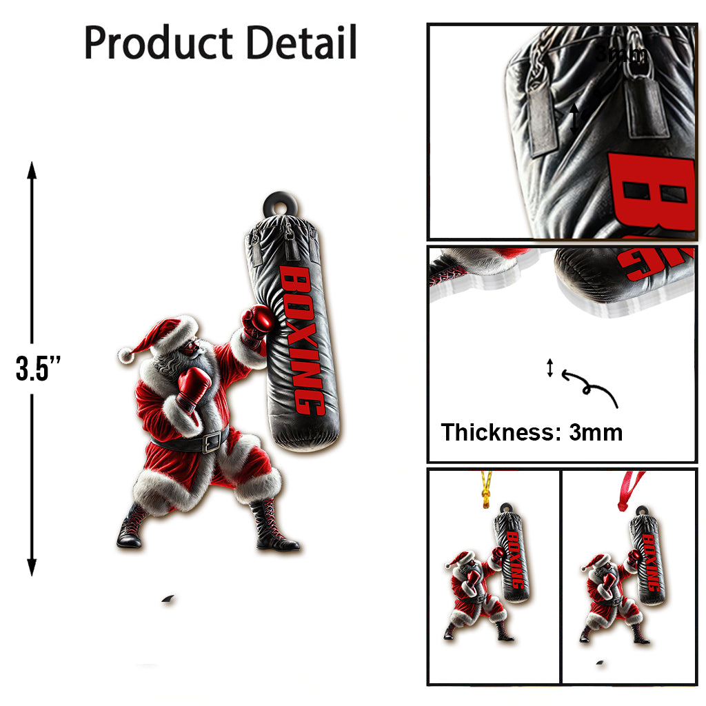 Blisscorners Custom Name Boxing Ornament, Christmas Gift for Boxing Lovers2D Flat LM2111