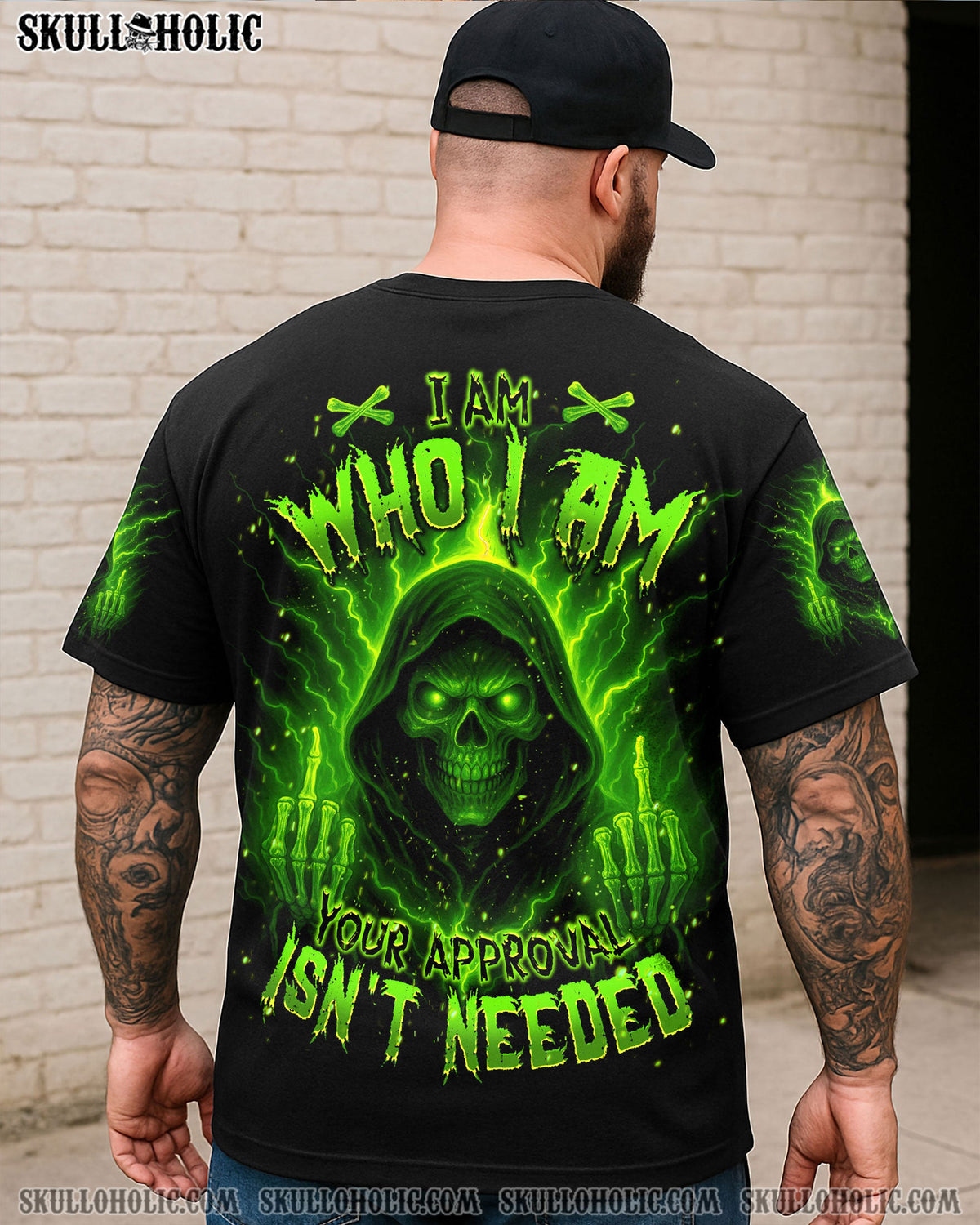 BLISSCORNERS I AM WHO I AM REAPER SKULL ALL OVER PRINT