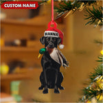 Blisscorners Personalized Hunting Dog Christmas Ornament with Duck - Custom Name Lab Retriever Holiday Decor LM0411