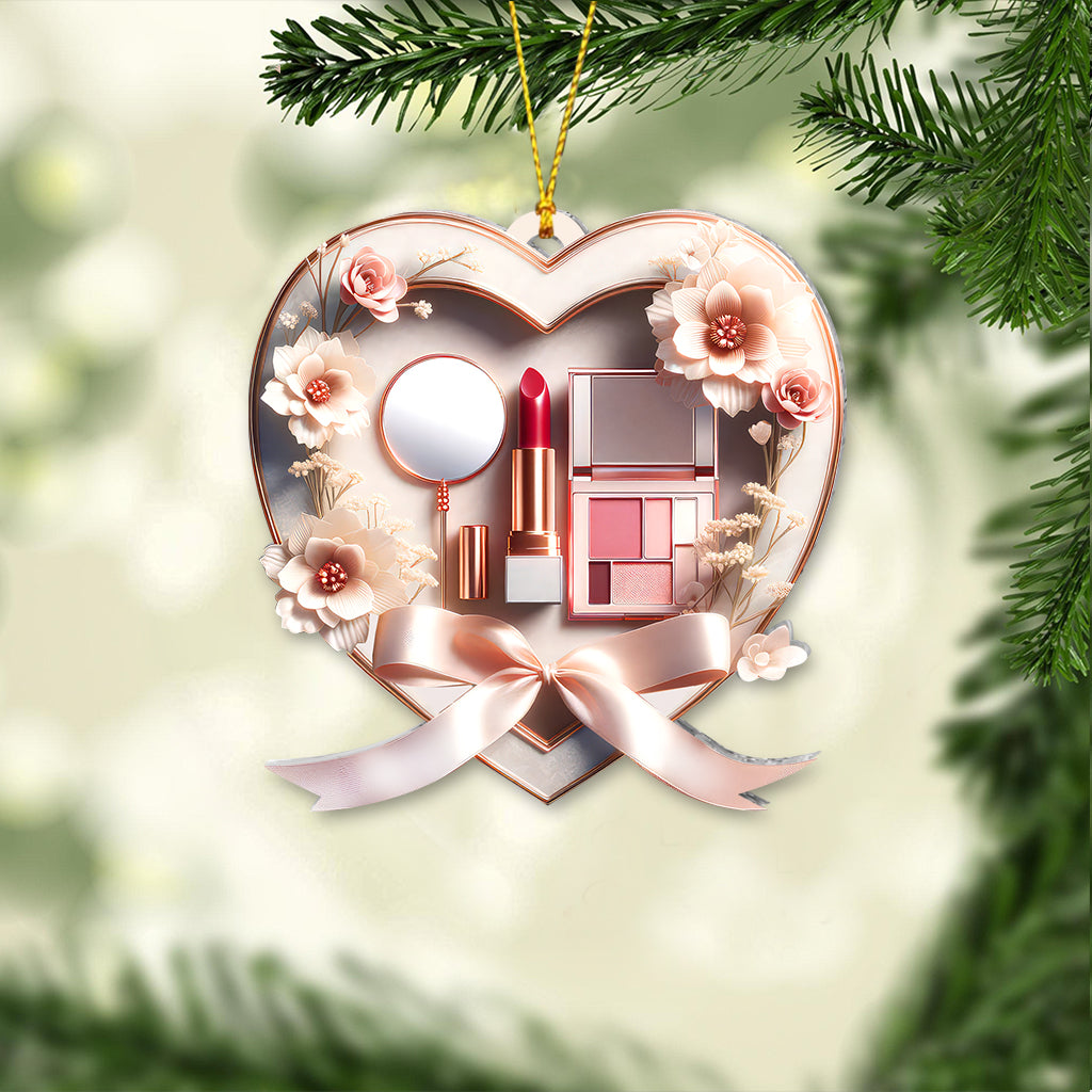Blisscorners Custom Name Makeup Ornament, Christmas Gift for Makeup Lover2D Flat LM2111