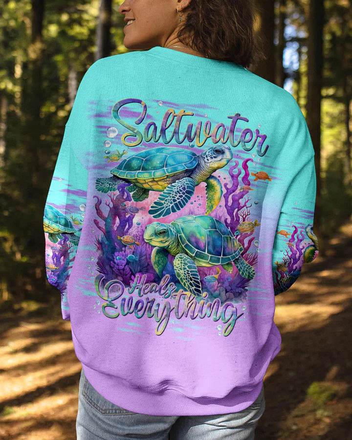 BLISSCORNERS SALTWATER HEALS EVERYTHING TURTLE ALL OVER PRINT 3