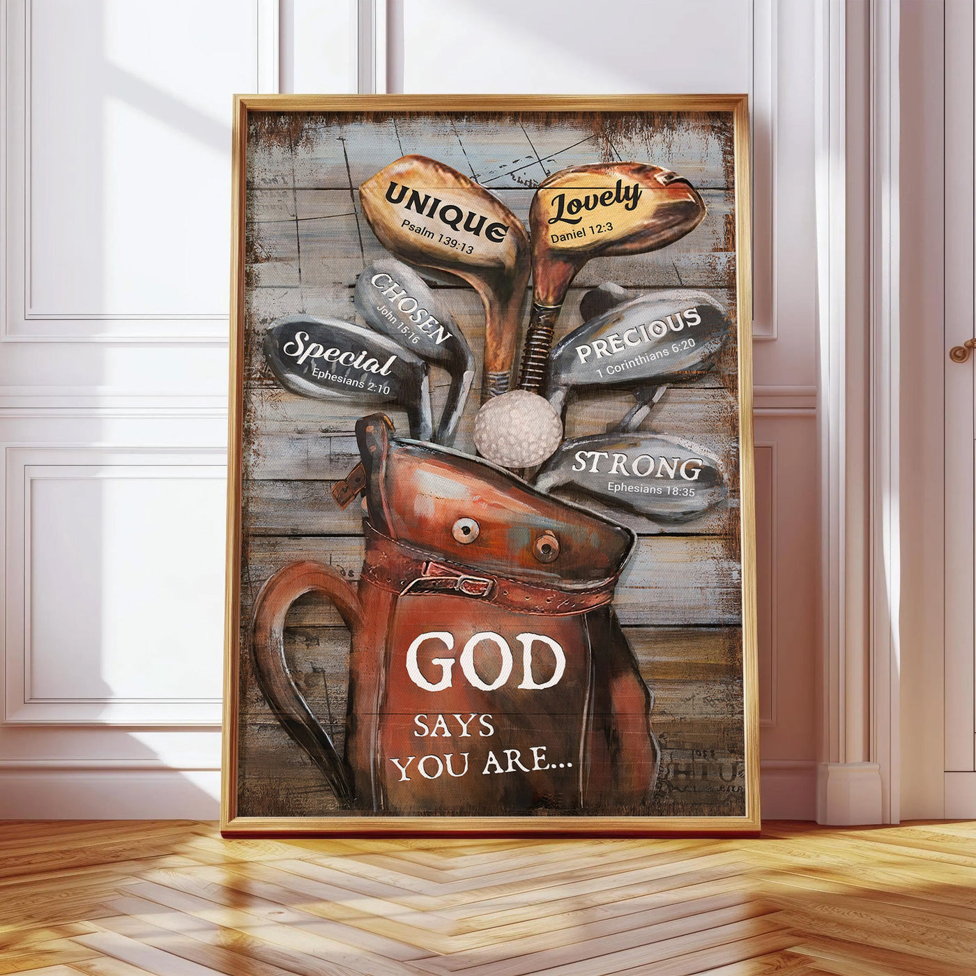 Blisscorners God Says You Are Canvas Wall Art, Golf Decor, Gift For Golfers LM2611