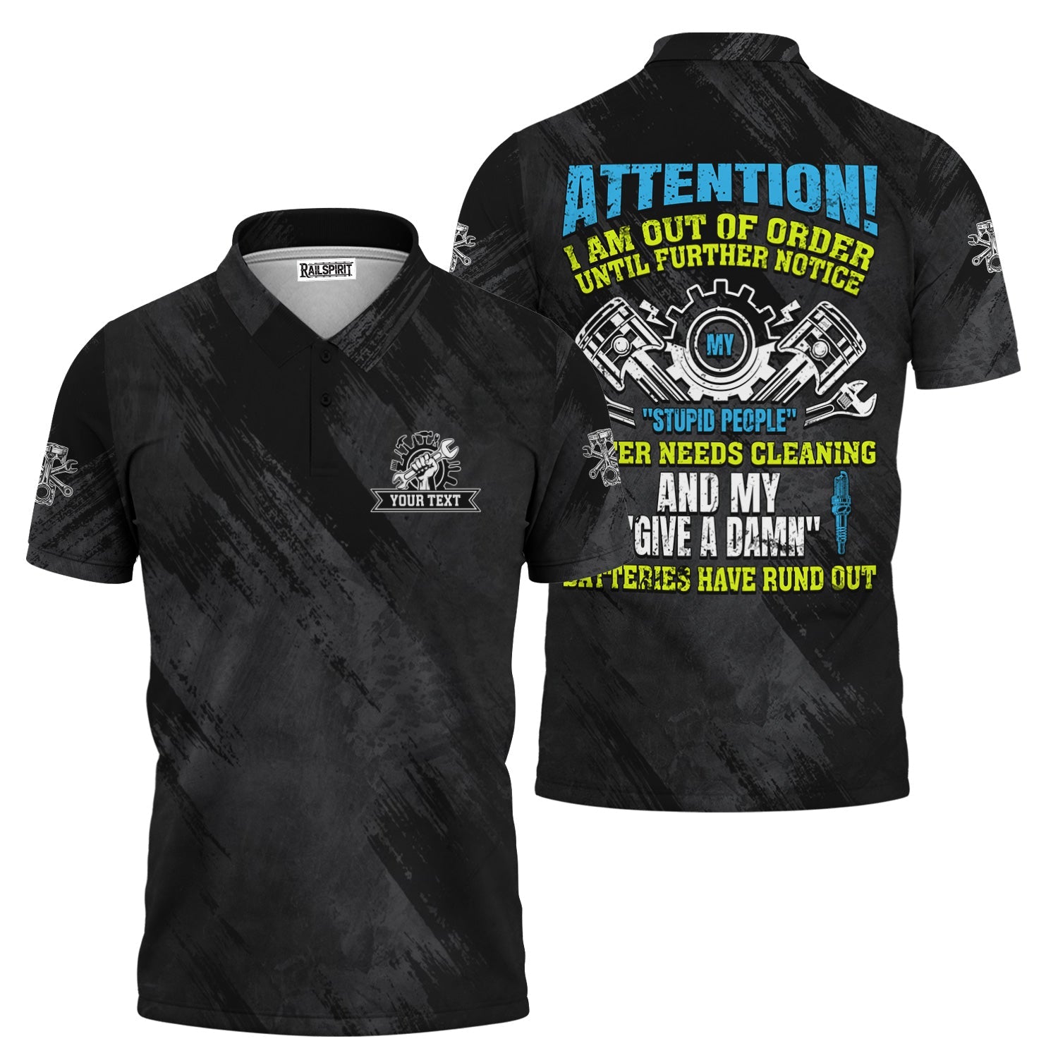Blisscorners Custom Name Mechanic T Shirt Attention I Am Out Of Order Mechanic Shirt All Over Print