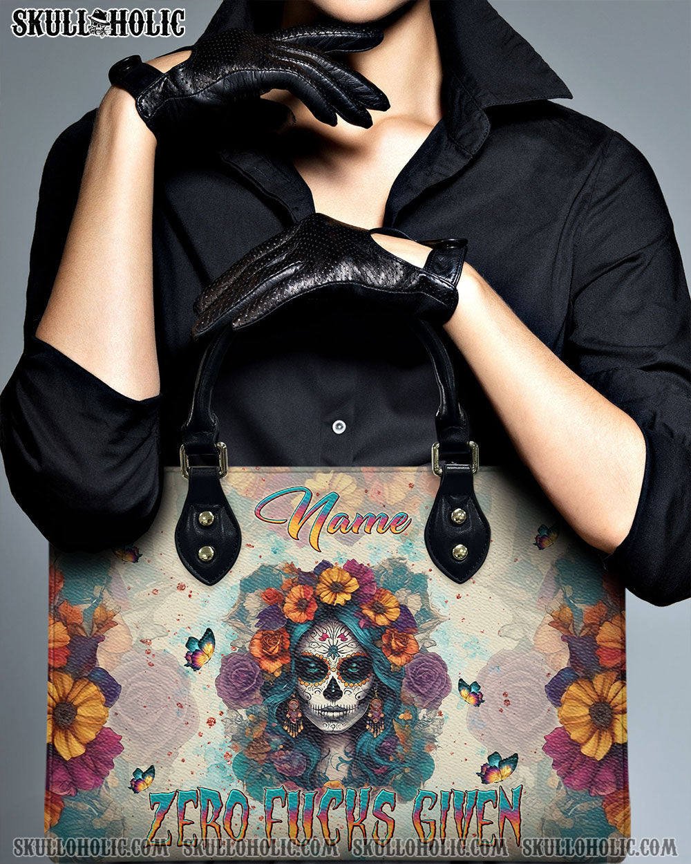 BLISSCORNERS ZERO F GIVEN SUGAR SUGAR SKULL LEATHER HANDBAG