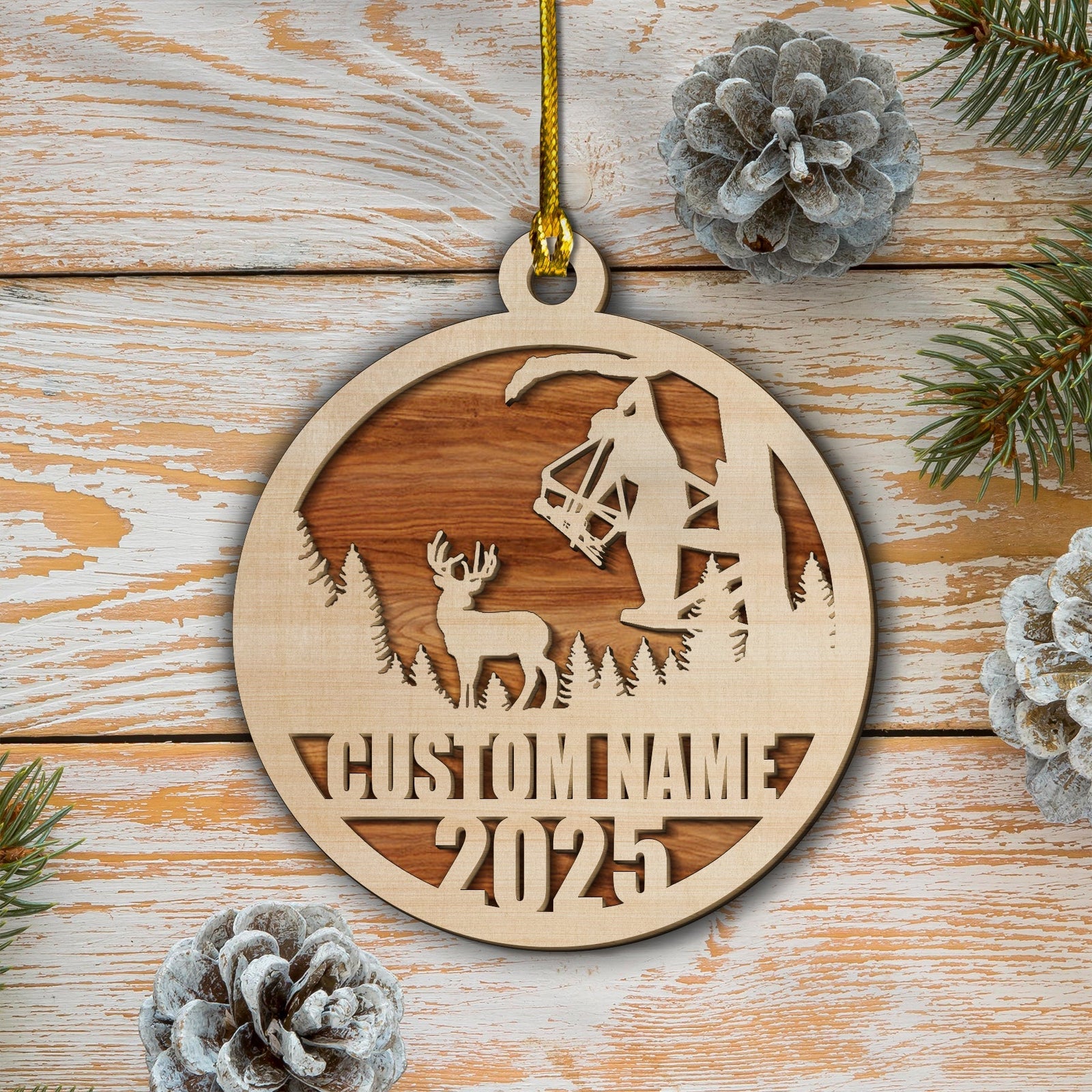 Blisscorners Personalized Bow Hunter Ornament 2025 -  Custom Name Gift for Deer Hunters LM0110