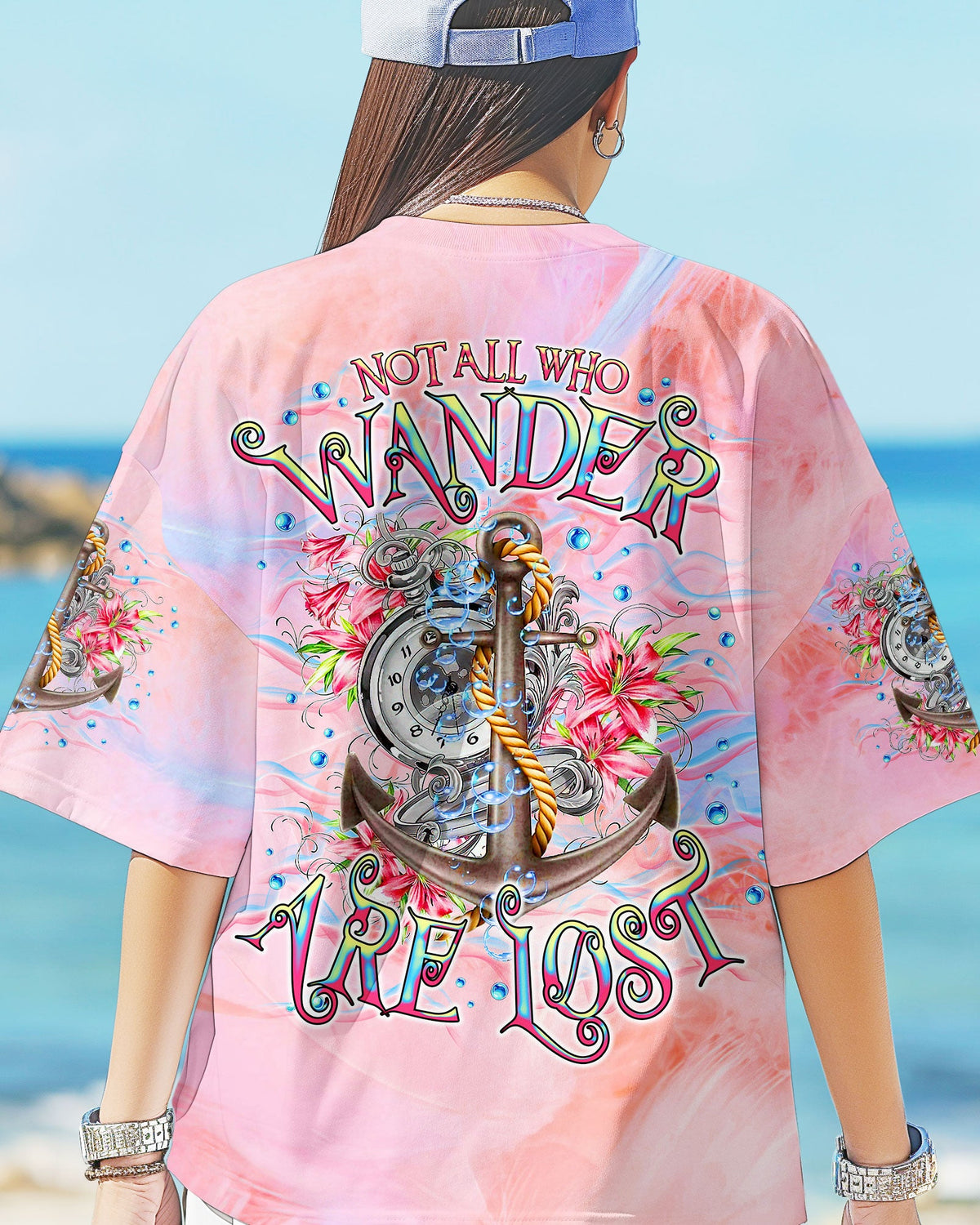 BLISSCORNERS NOT ALL WHO WANDER ARE LOST COMPASS ALL OVER PRINT