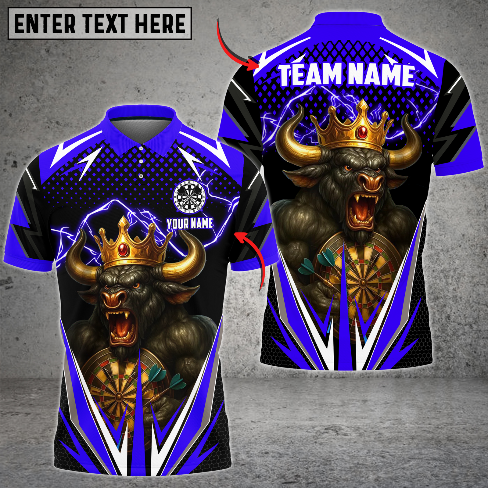 Blisscorners Minotaur Rage Darts Multicolor Customized Name, Team Name 3D Shirts