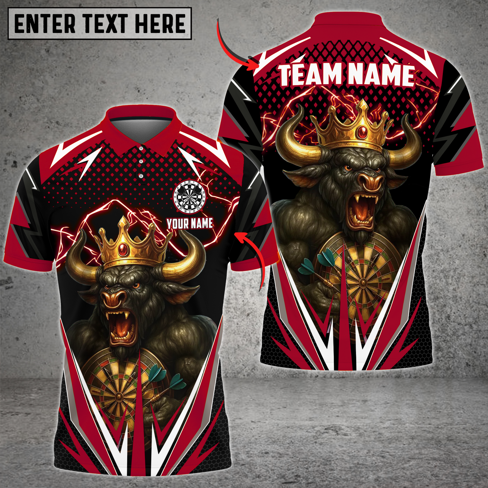 Blisscorners Minotaur Rage Darts Multicolor Customized Name, Team Name 3D Shirts