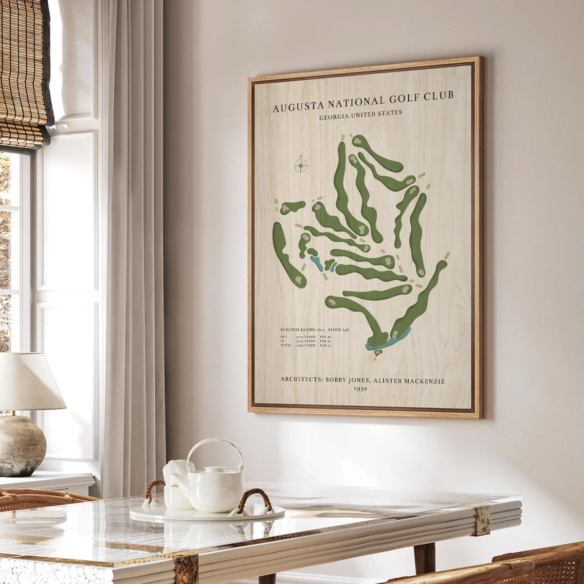 Blisscorners Custom Golf Course Map Canvas, Golf Decor, Gift For Golfer LM2611