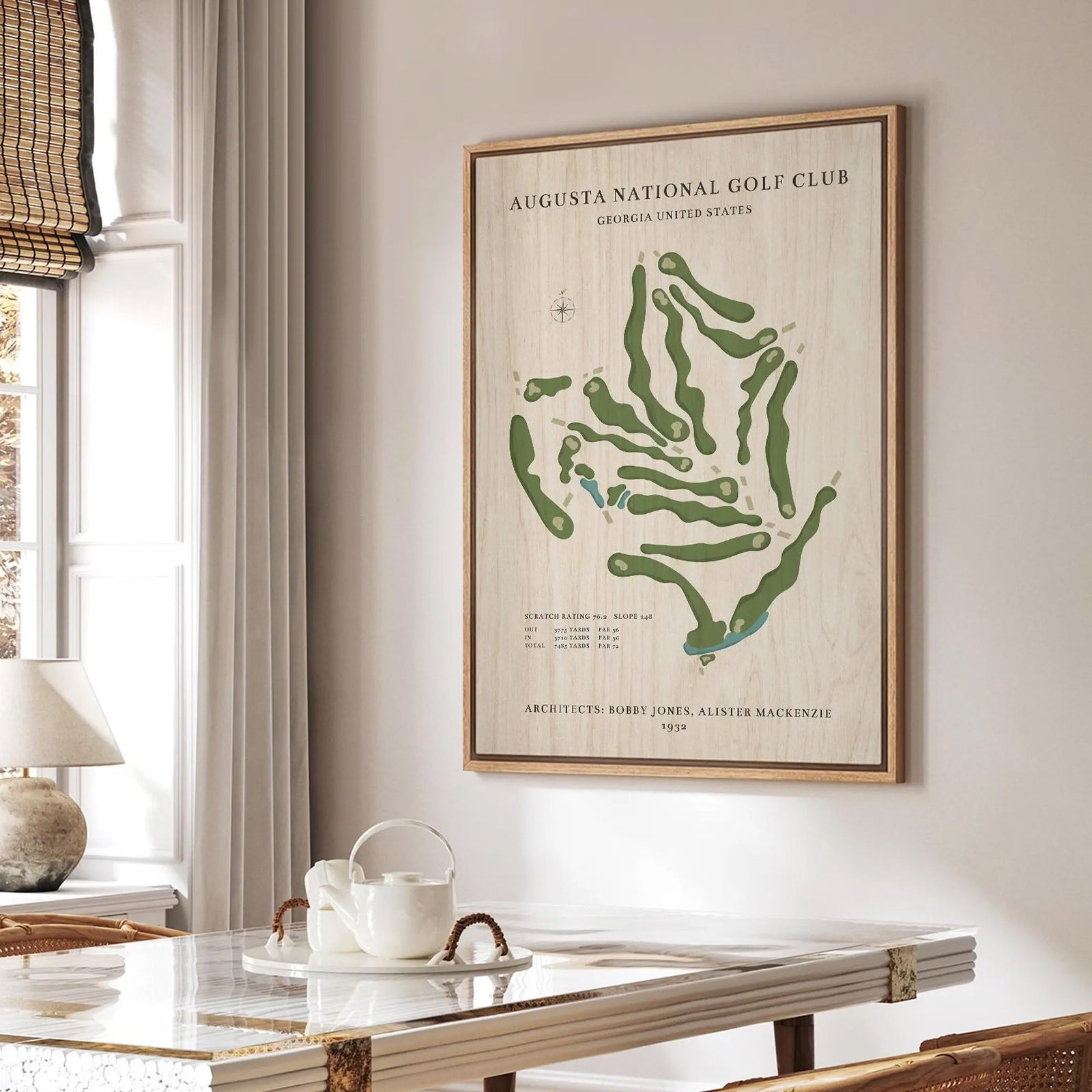 Blisscorners Custom Golf Course Map Canvas, Golf Decor, Gift For Golfer LM2611