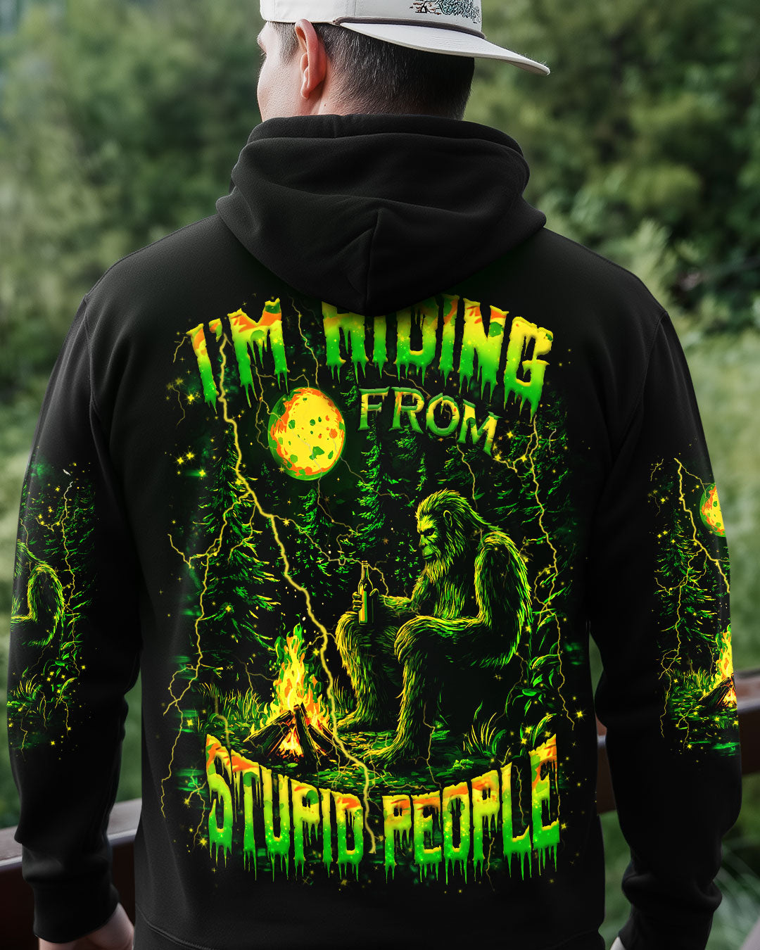 BLISSCORNERS I'M HIDING FROM STUPID PEOPLE BIGFOOT ALL OVER PRINT
