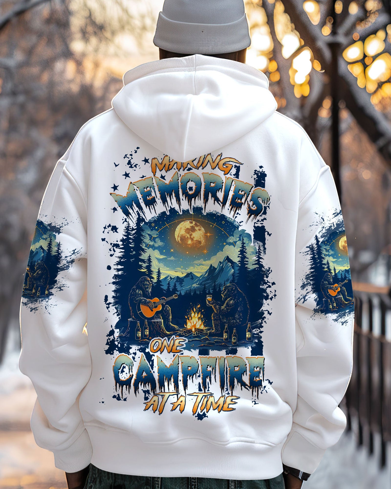 BLISSCORNERS MAKING MEMORIES ONE CAMPFIRE AT A TIME BIGFOOT  ALL OVER PRINT