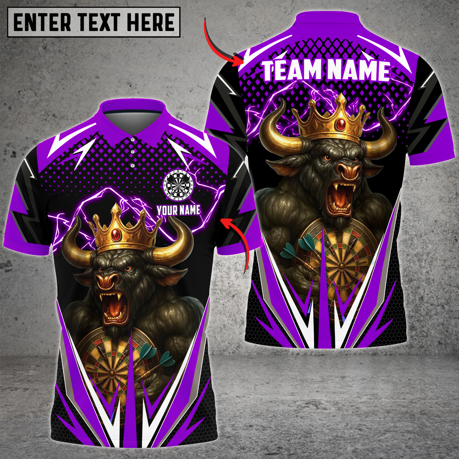 Blisscorners Minotaur Rage Darts Multicolor Customized Name, Team Name 3D Shirts