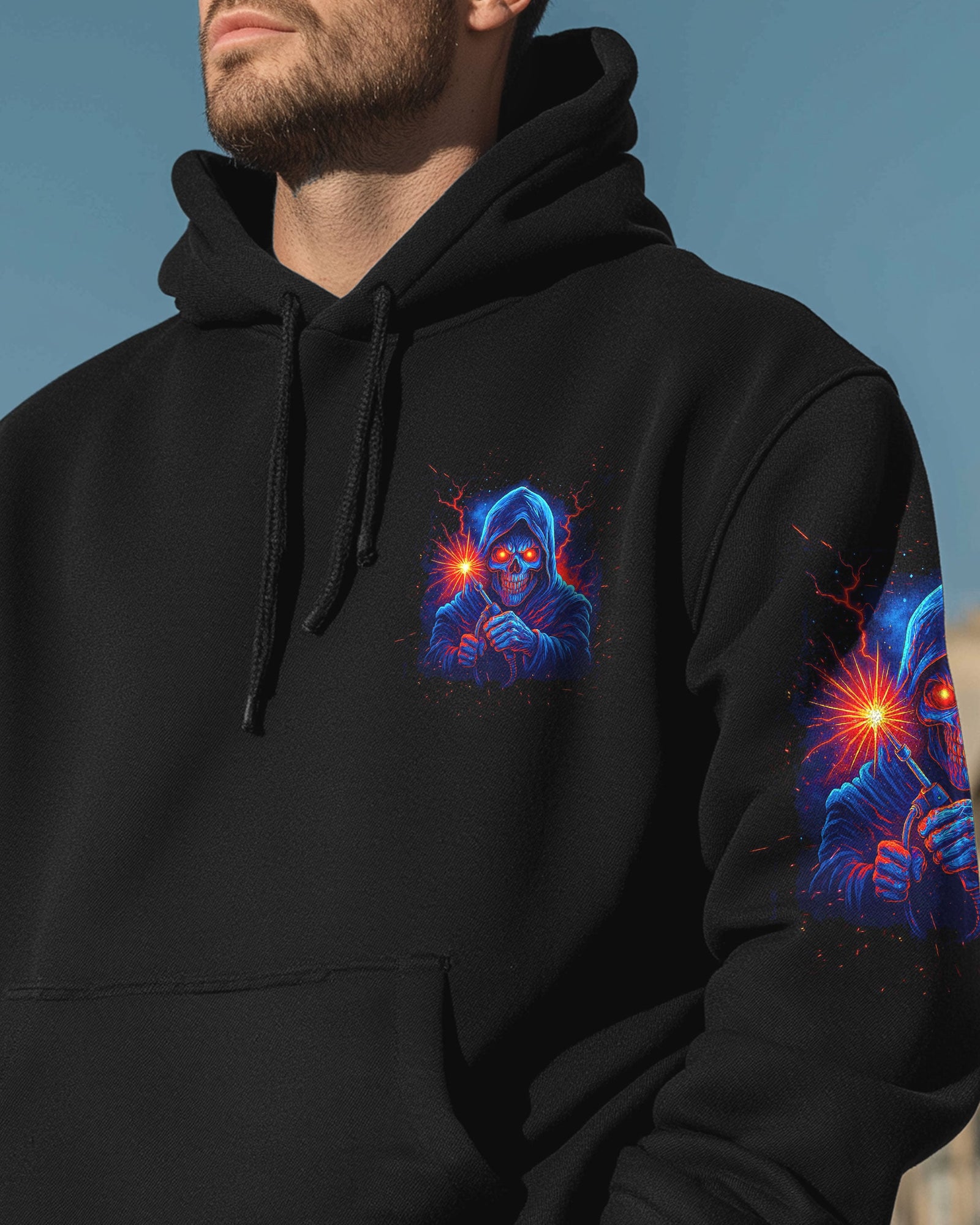 BLISSCORNERS MESS WITH A WELDER SKULL ALL OVER PRINT