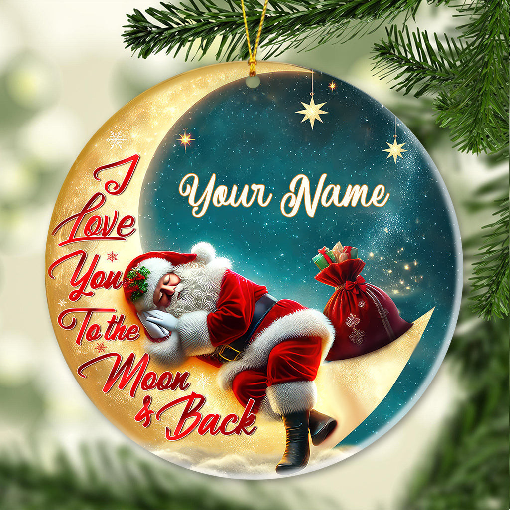 Blisscorners Custom Name Santa Christmas Ornament, Home Decor Christmas Gift2D Flat LM2211