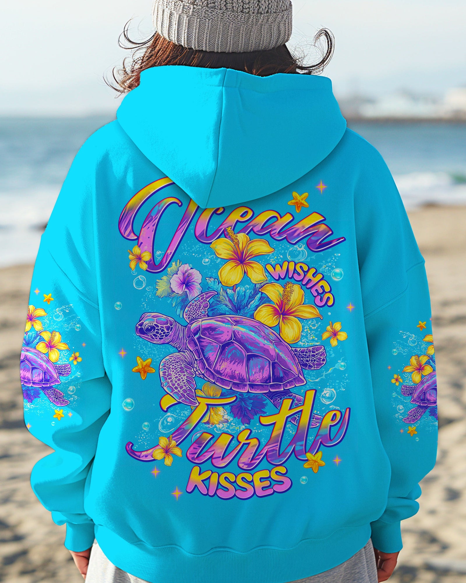 BLISSCORNERS OCEAN WISHES TURTLE KISSES ALL OVER PRINT