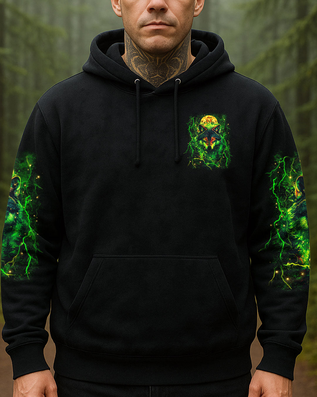 BLISSCORNERS HELLO DARKNESS MY OLD FRIEND WOLF ALL OVER PRINT