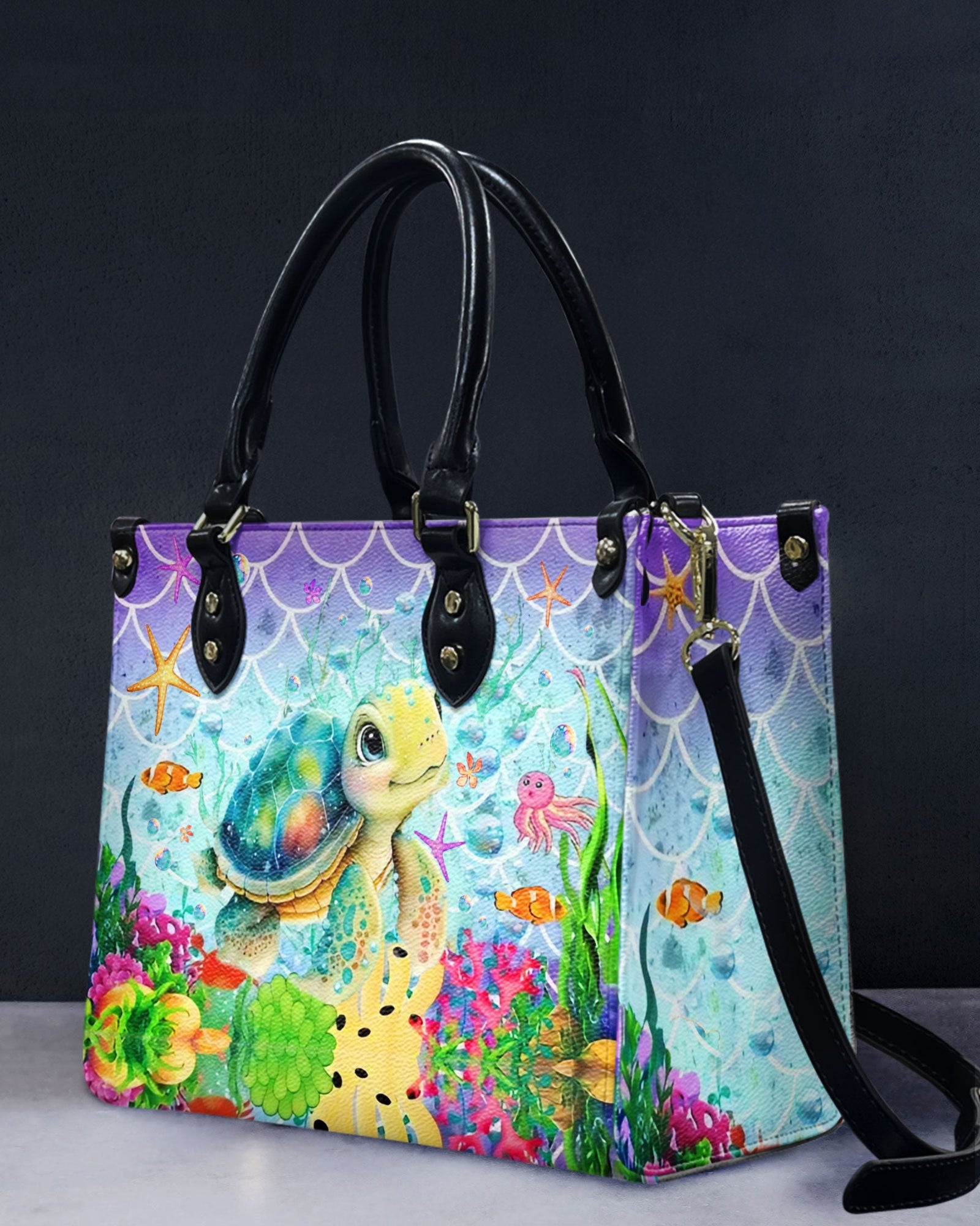 BLISSCORNERS SEA TURTLE LEATHER HANDBAG