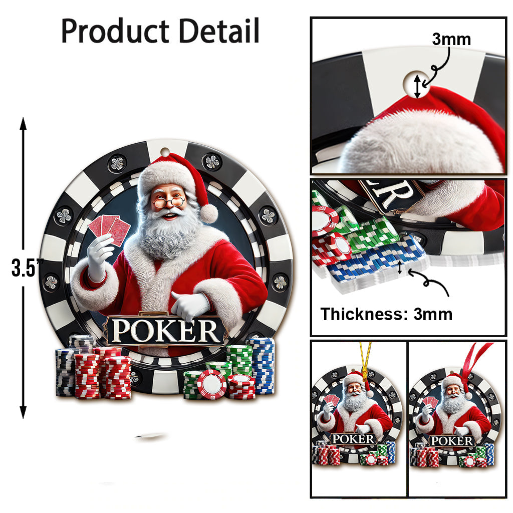 Blisscorners Custom Name Poker Ornament, Poker Christmas Gift2D Flat LM2111