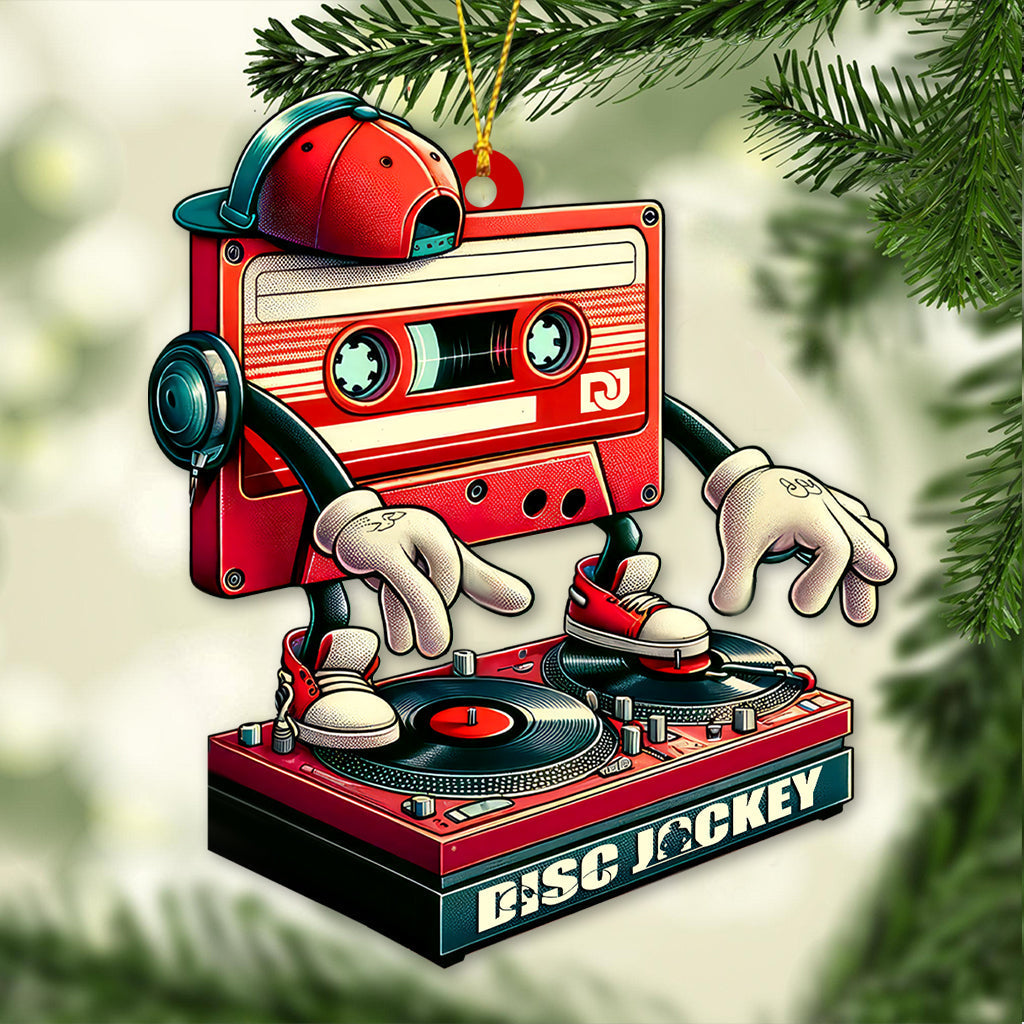 Blisscorners Custom Name Disc Jockey Ornament, Christmas Gift for Disc Jockey2D Flat LM2211