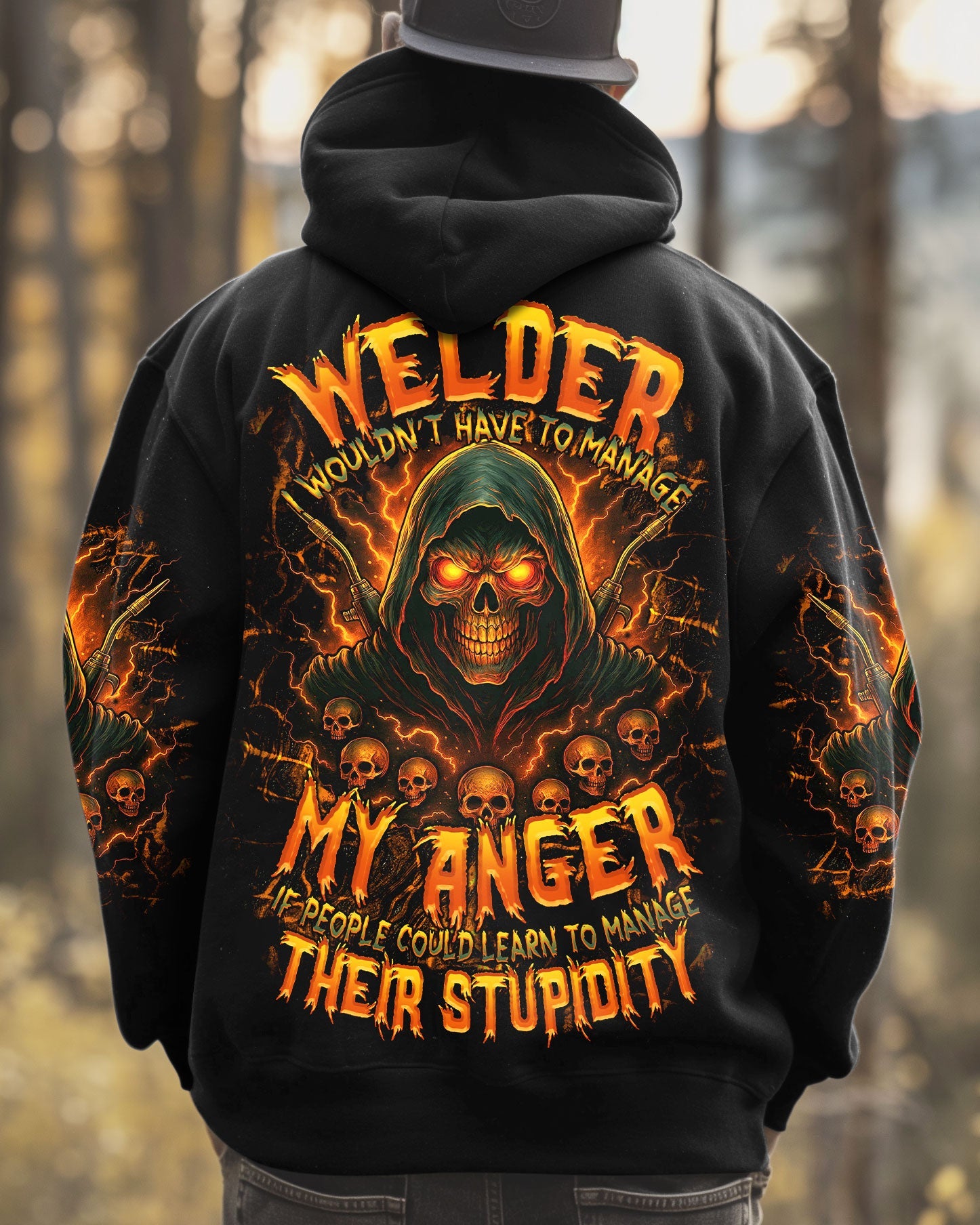 BLISSCORNERS ASSUMING I'M JUST A WELDER SKULL ALL OVER PRINT