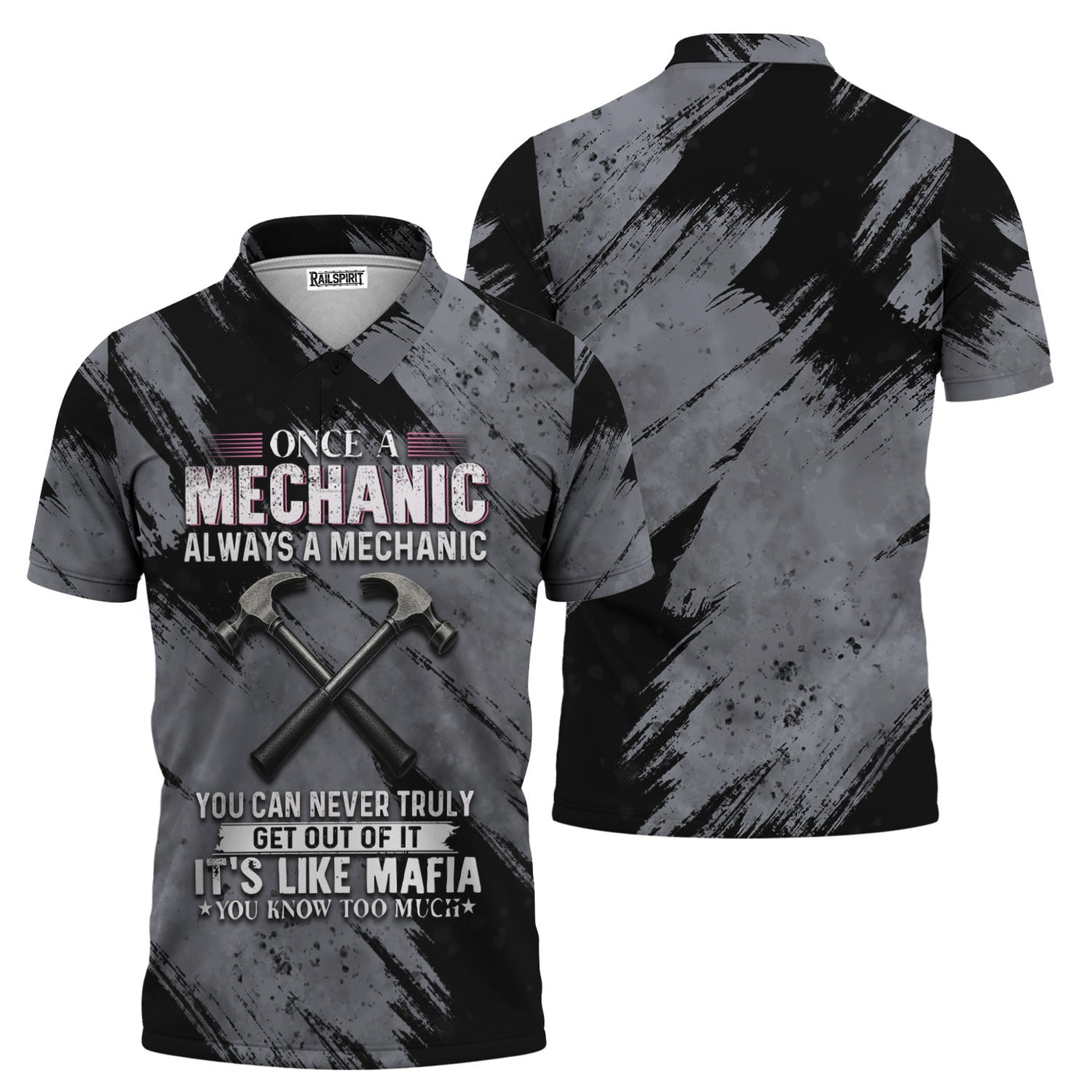 Blisscorners Once A Mechanic Always A Mechanic Shirt Funny Printed Vintage Mechanic Unisex T Shirt Hammer Design