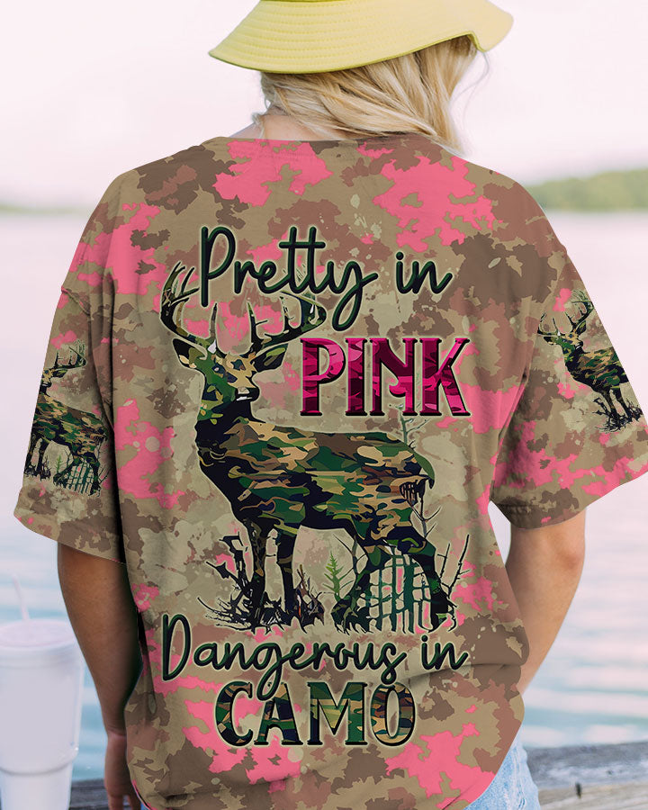 BLISSCORNERS DANGEROUS IN CAMO HUNTING DEER ALL OVER PRINT