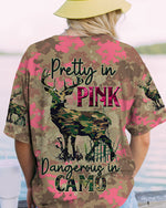 BLISSCORNERS DANGEROUS IN CAMO HUNTING DEER ALL OVER PRINT