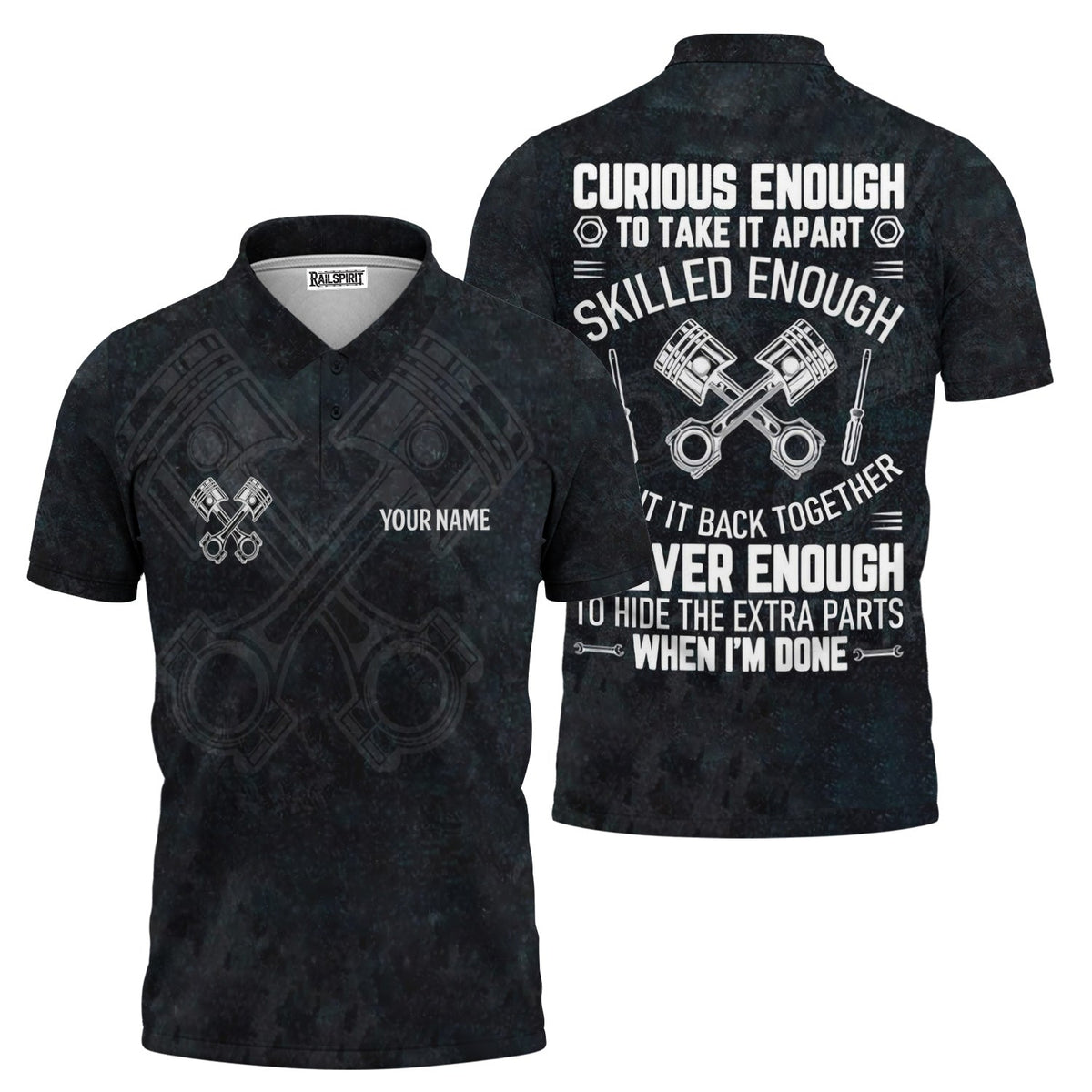 Blisscorners Custom Mechanic Shirt, Bolt to My Nut & Spark to My Plug, Personalized Engine Life Shirt, Unique Gift for Mechanics