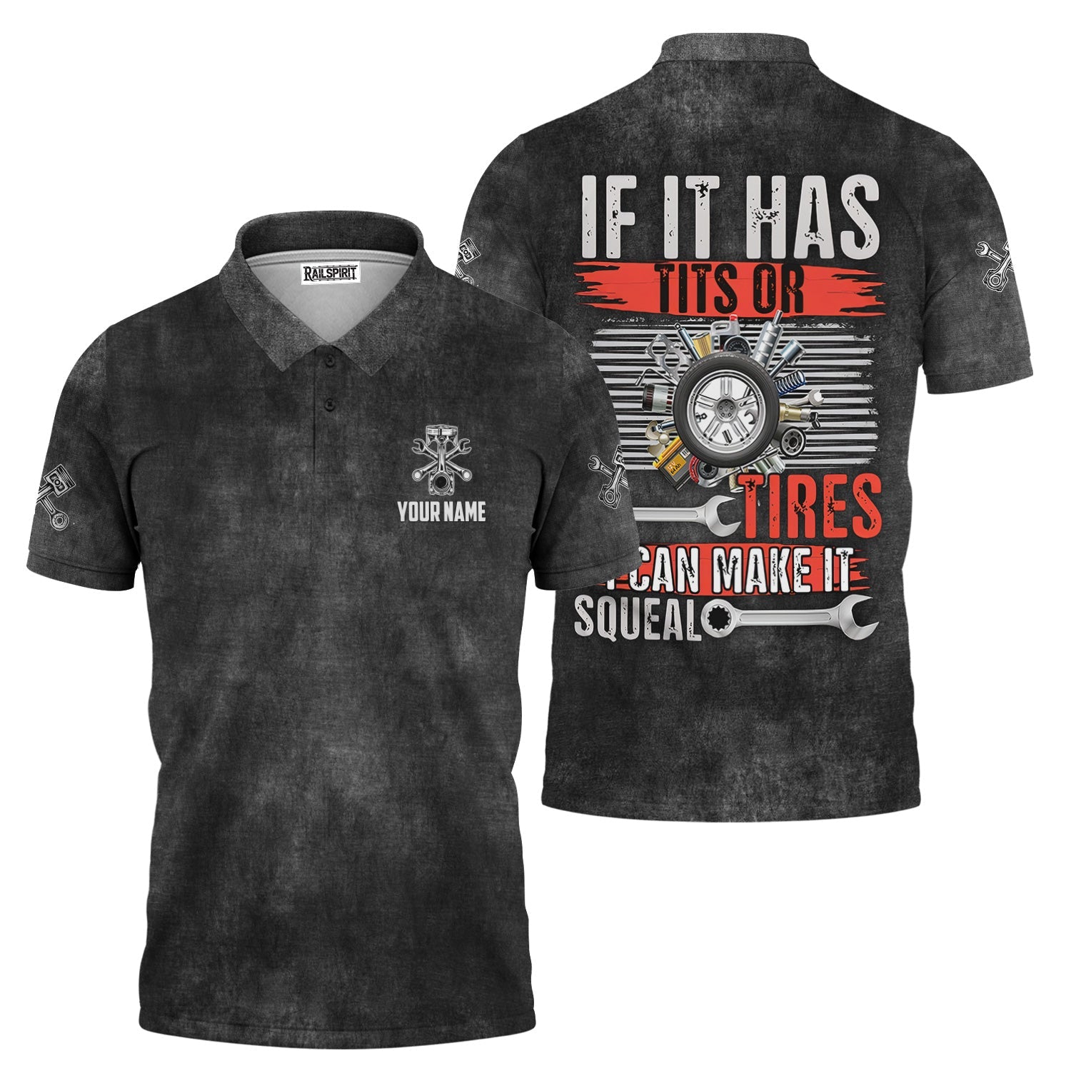 Blisscorners Funny Mechanic T Shirt If It Has Tires I Can Make It Squeal Auto Repair Garage Workwear Tee Car Repair Shirt Gift For Men Dad Husband