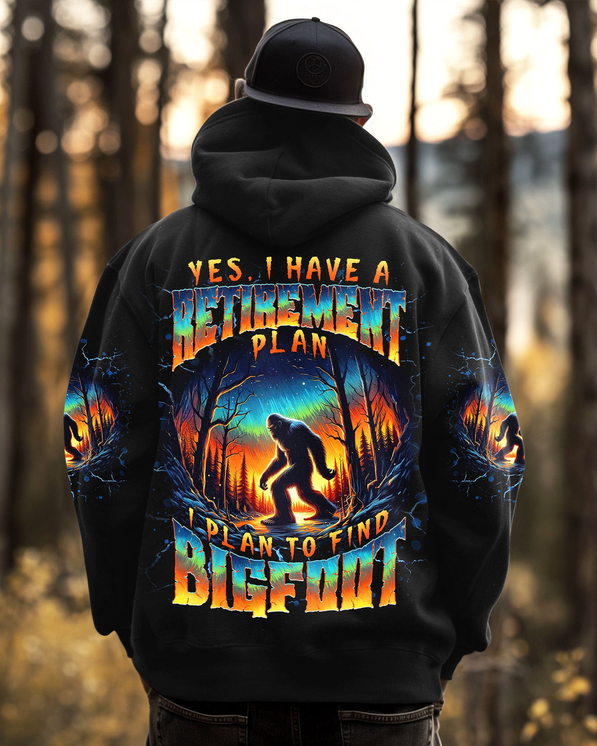 BLISSCORNERS I PLAN TO FIND BIGFOOT ALL OVER PRINT