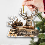 Blisscorners Personalized Deer Hunting OrnamentUnique Christmas Gift for Hunters & Outdoorsmen LM0110