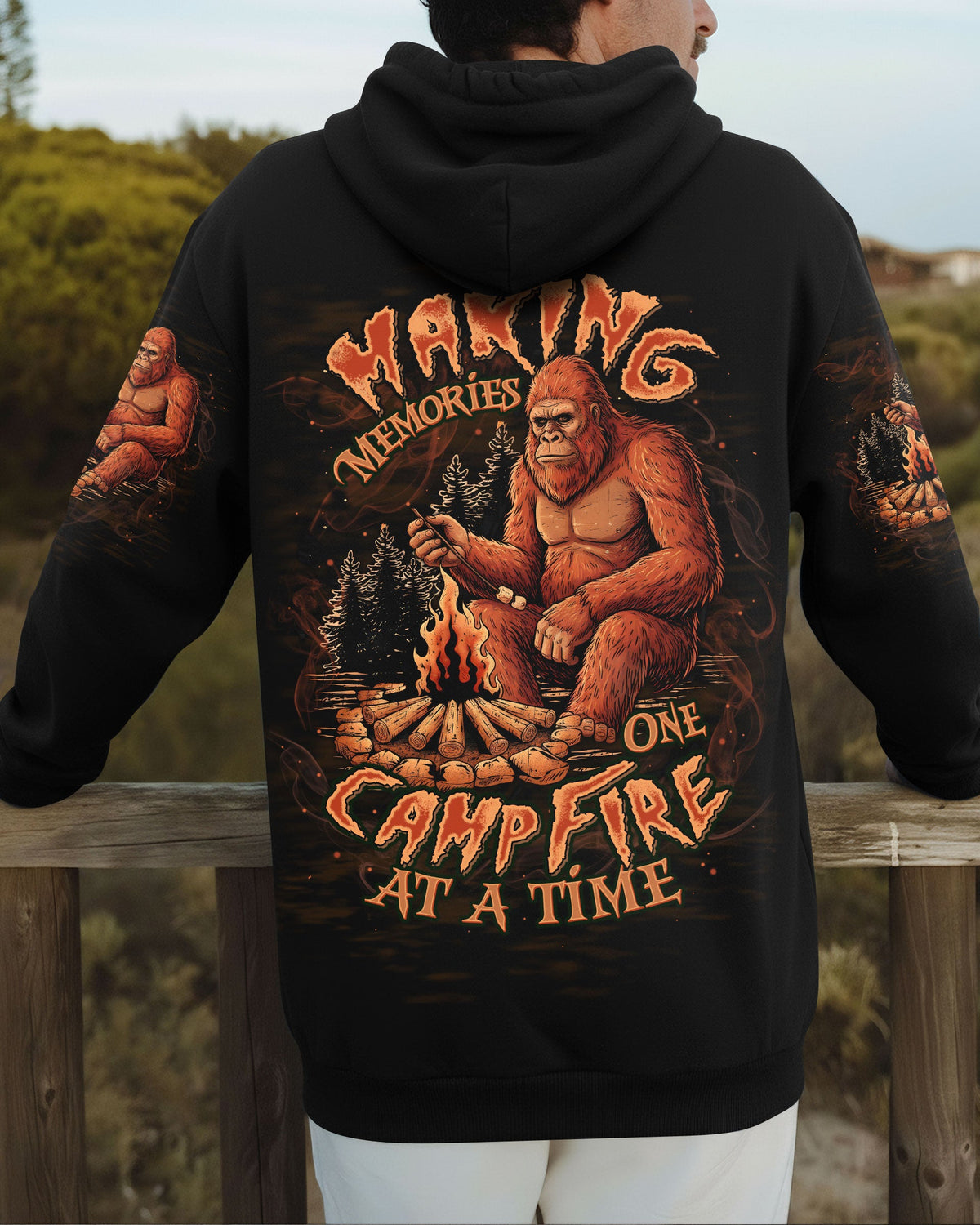 BLISSCORNERS MAKING MEMORIES ONE CAMPFIRE AT A TIME BIGFOOT ALL OVER PRINT