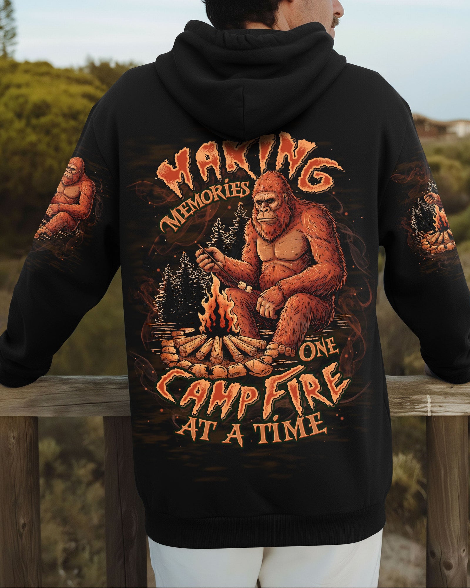 BLISSCORNERS MAKING MEMORIES ONE CAMPFIRE AT A TIME BIGFOOT ALL OVER PRINT