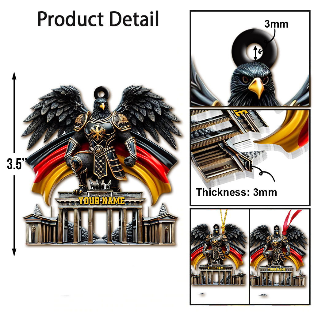 Blisscorners Custom Name Germany Ornament, Christmas Gift for Germany Lover52D Flat LM2111