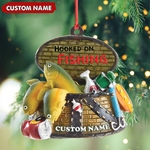Blisscorners Custom Fishing Ornament - Personalized Hooked on Fishing Christmas Decoration LM0411