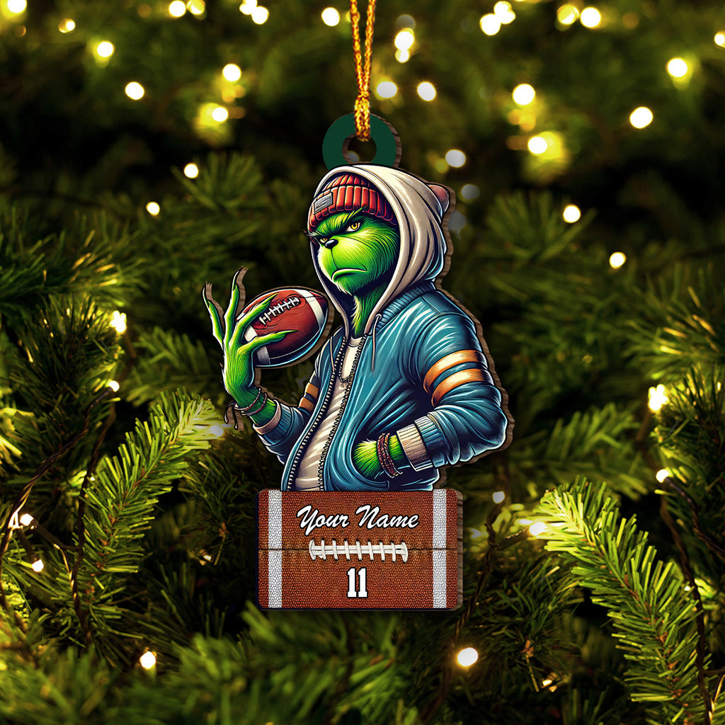 Blisscorners Christmas Gift, Custom Ornament, Custom Name Stink Rugby Ornament2D Flat LM2111
