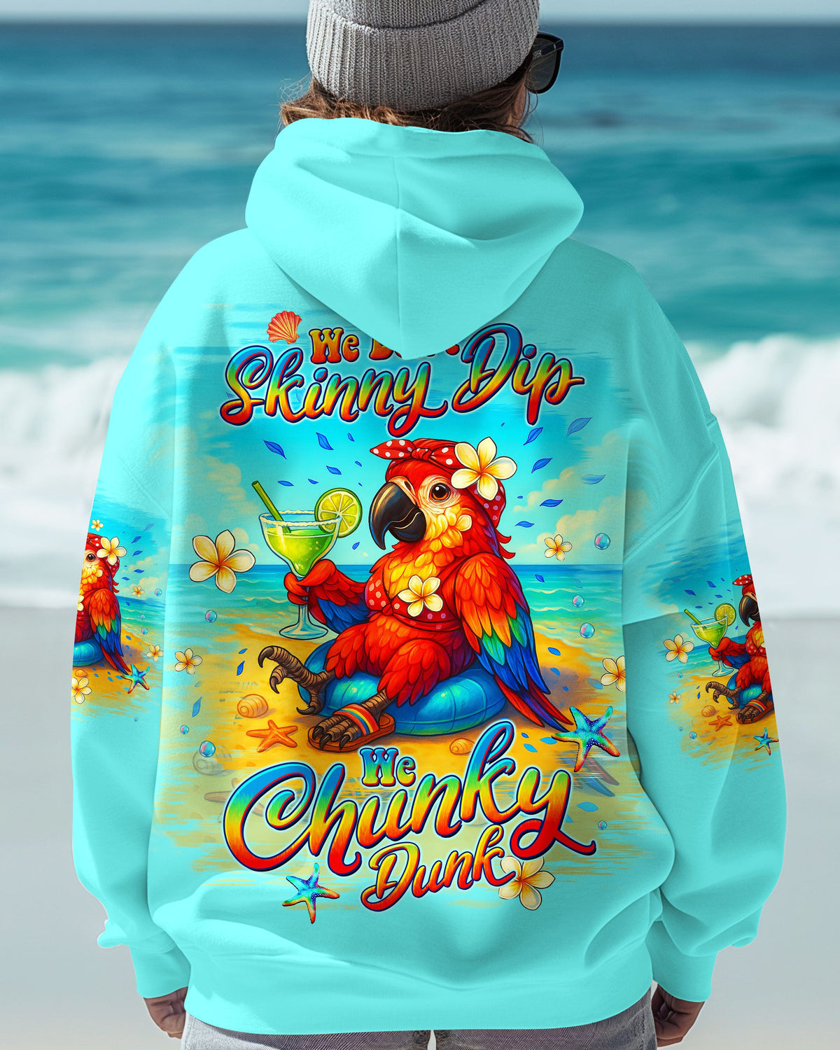 BLISSCORNERS WE DON'T SKINNY DIP PARROT ALL OVER PRINT