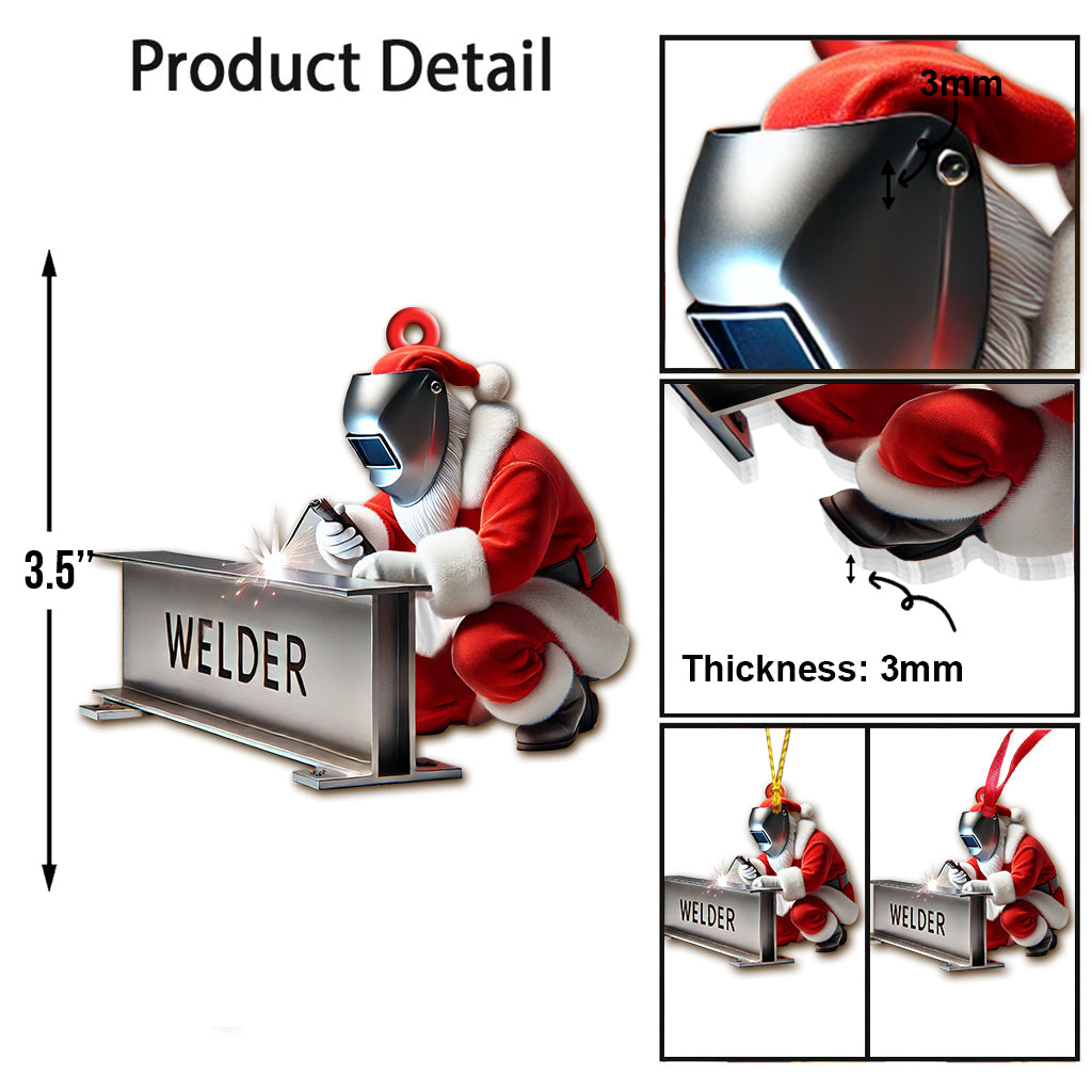 Blisscorners Custom Name Welder Ornament, Christmas Gift for Welder2D Flat LM2111